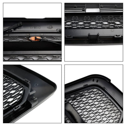 2009-2012 Dodge Ram 1500 Black Front Bumper Grill Grille W/ Led Light