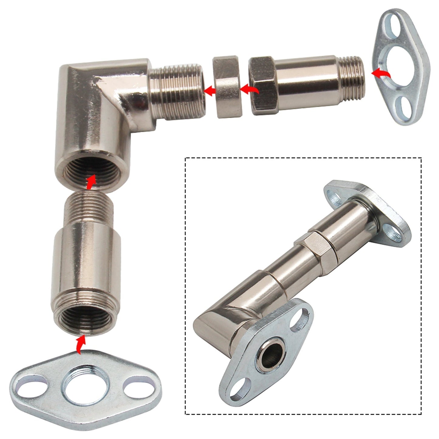 Toyota Tacoma Etc 90 Degrees O2 Oxygen Spacer Sensor Extension Multi