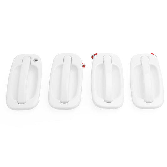 Ensemble de 4 poignées de porte extérieures peintes en blanc pour Chevy Silverado 1500/2500/3500 19356468 19356469