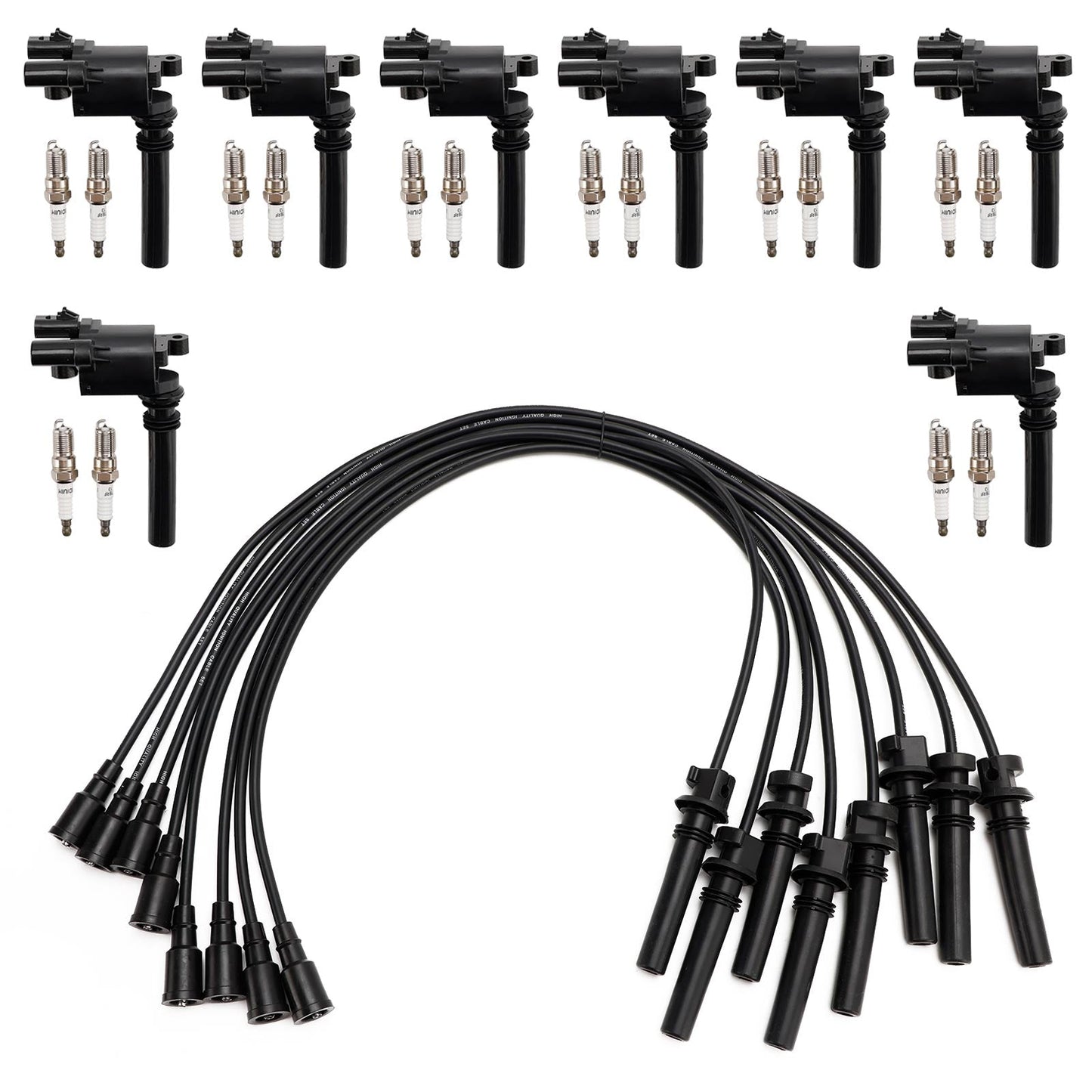 Bobine d'allumage + bougie + fil pour Dodge Ram 1500 2500 3500 5,7 L V8 UF378