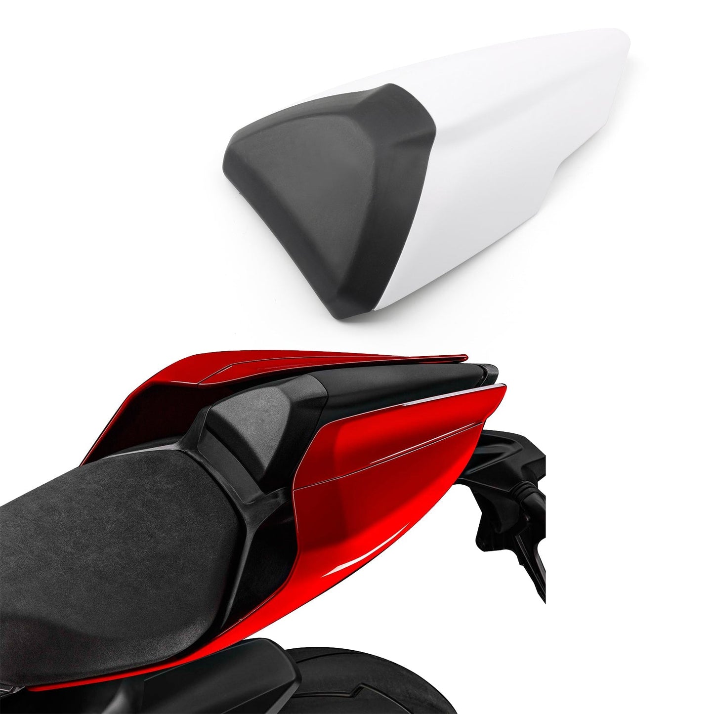 Housse de selle arrière solo blanche pour Ducati Panigale 959 1299 (15-24)