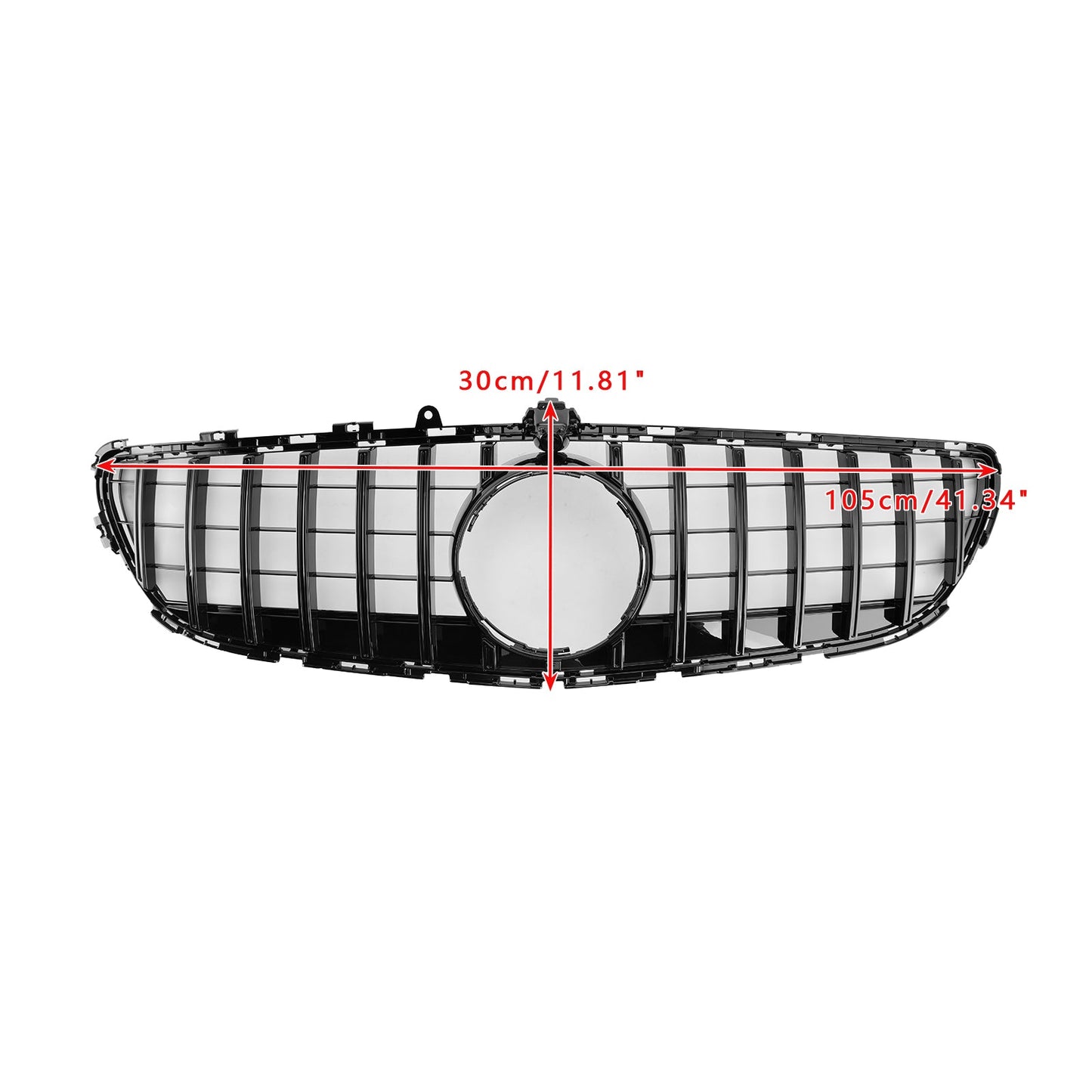 2015-2018 Mercedes Benz CLS Class W218 C218 X218 GTR Style Grill Front Bumper Glossy Black Grille