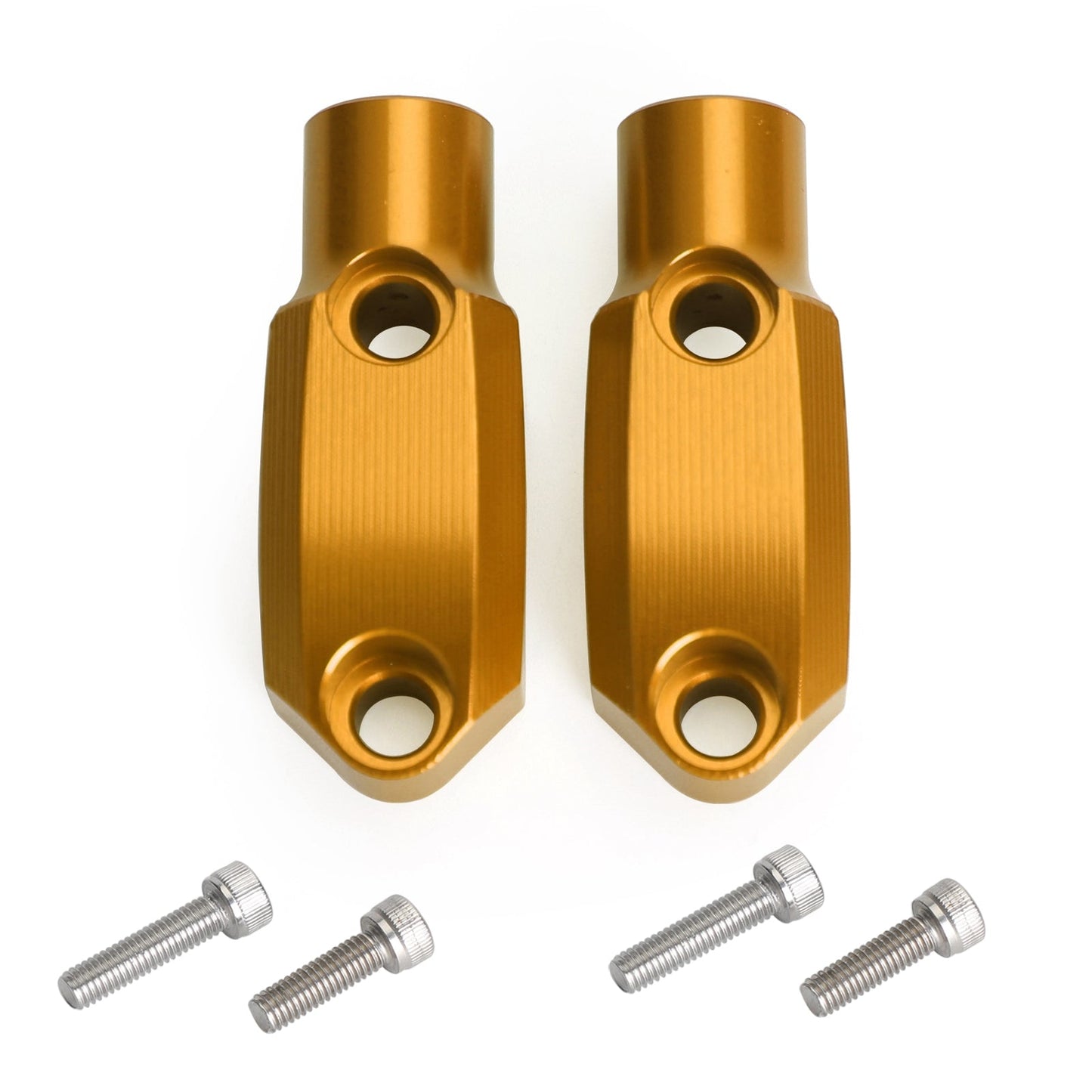 Paire de colliers de serrage pour maître-cylindre avec support de rétroviseur 10 mm x 1,25 mm pour guidon de 22 mm