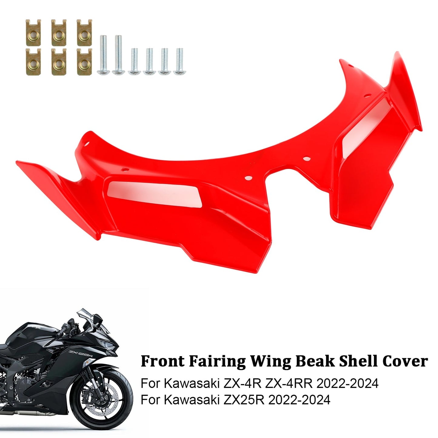 Coque de carénage avant pour Kawasaki ZX4R, ZX4RR, ZX25R 2022-2024