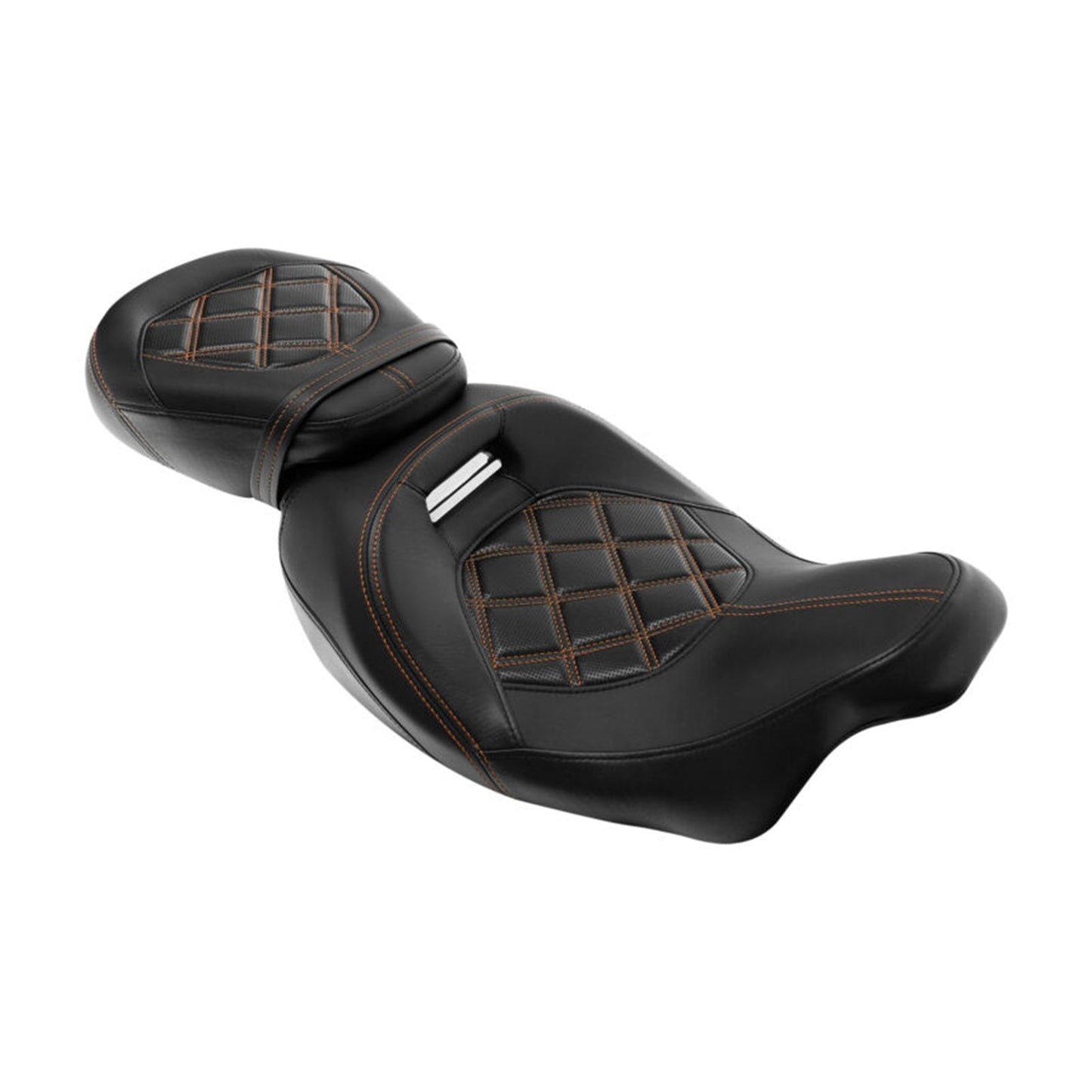 Siège conducteur et passager orange pour Harley Touring CVO Road Glide Fltr 2009-2021