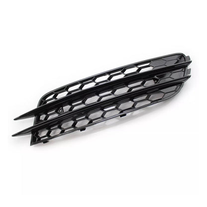 Front Bumper Honeycomb Fog Grille Cover For Audi A4 C7 2012-2015 Black