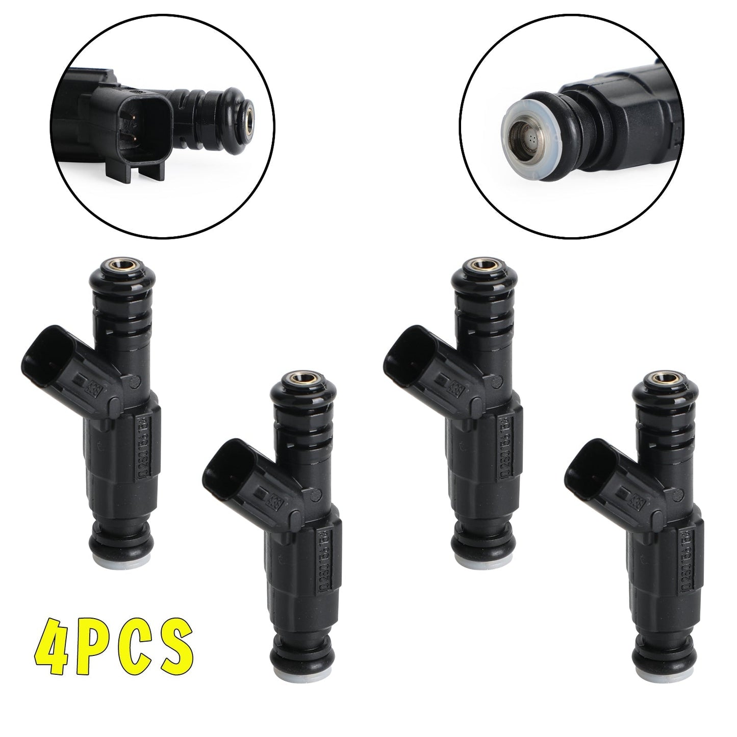 Lot de 4 injecteurs de carburant 0280156154 1S7G9F593GA pour Ford C-MAX Fiesta Focus Mondeo 1,8 L 2,0 L