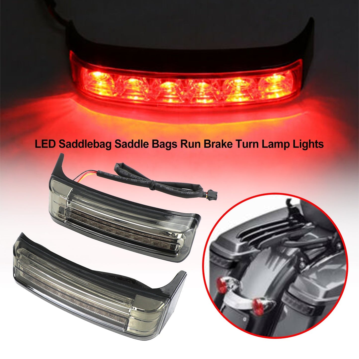 Sacoches de selle à LED, feux de freinage, clignotants, feux L0 pour Touring 2014-2021