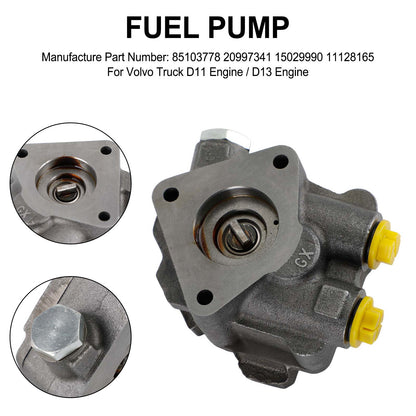 Volvo VN VNL VHD Series D11 D13 D16 Engine 85103778 Fuel Pump 20997341 15029990 11128165