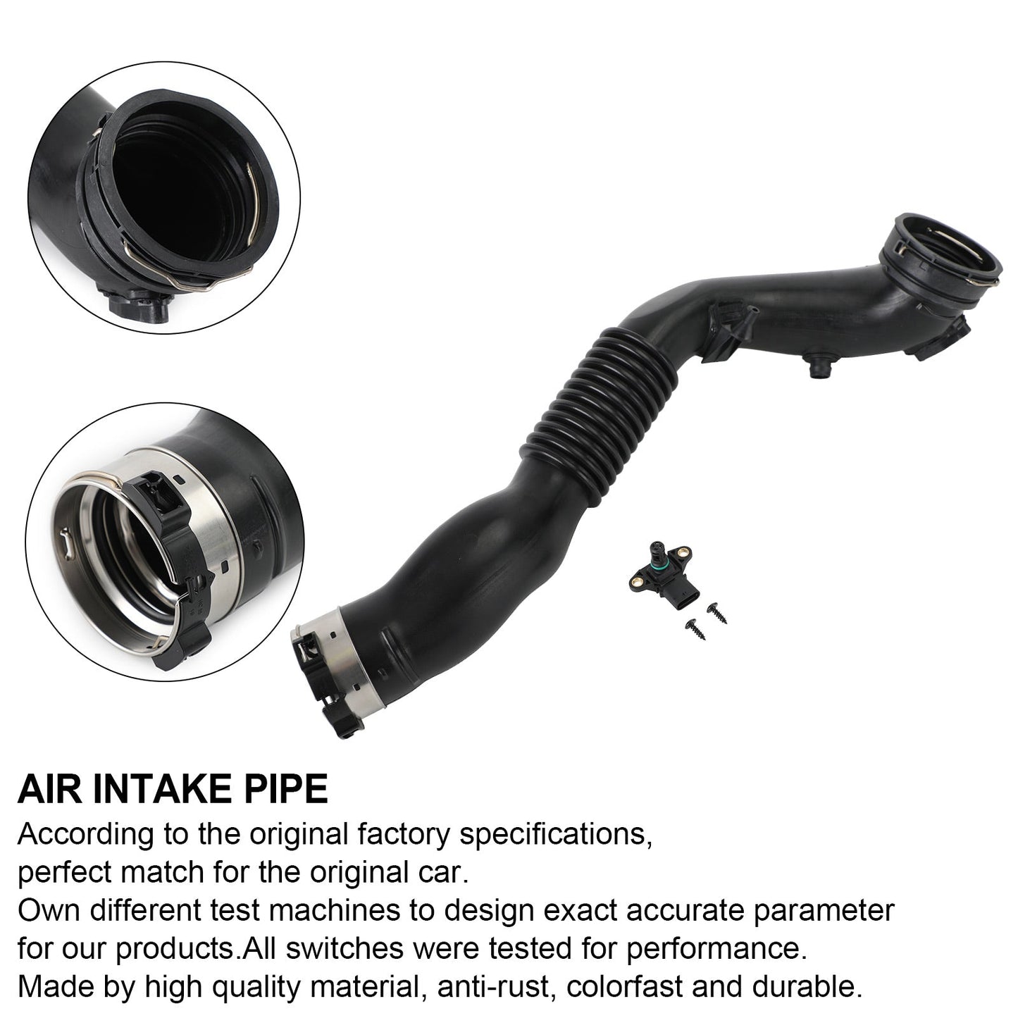 Tuyau de charge de conduit d'admission d'air d'échangeur intermédiaire BMW 335i xDrive Sedan 2013-2013 13717604033 7604033