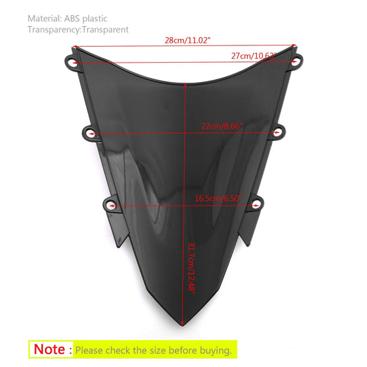 1 piece Motorcycle ABS Windscreen Windshield for Honda CBR500R 2016-2018 Black