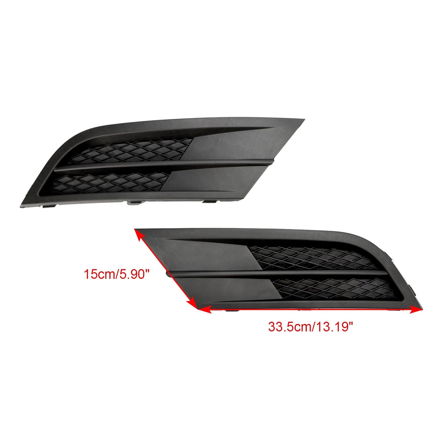 VW Jetta 2015-2018 Pair Fog Lamp Cover Grille Grill 5C6853665H9B9 5C6853666G9B9 VW1038135 Generic