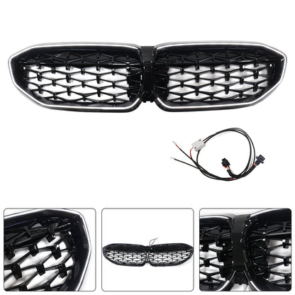 2019-2022 Black Diamond Kidney Grille Grill 51138072085 Fit BMW 3 Series G20