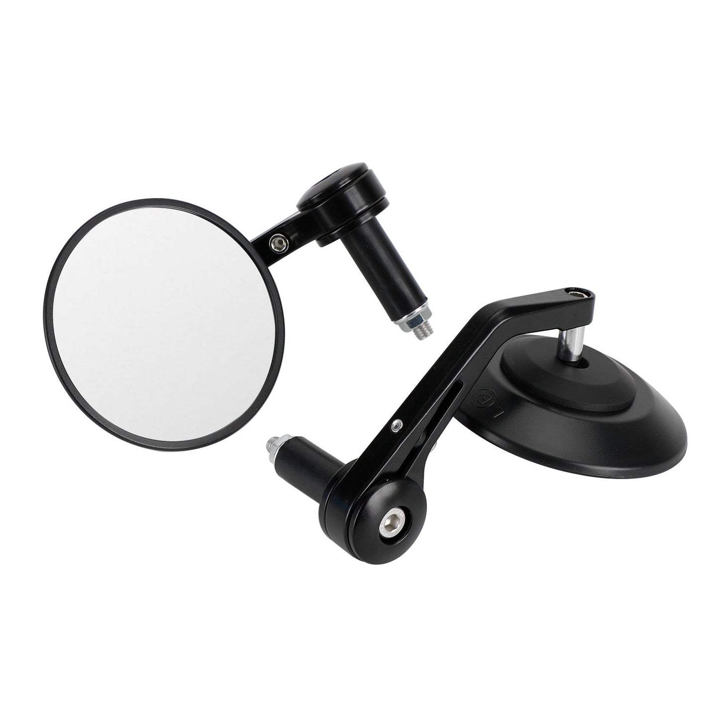 Rétroviseurs de guidon personnalisés antireflets ronds noirs de qualité billette 22 mm 7/8" x 2