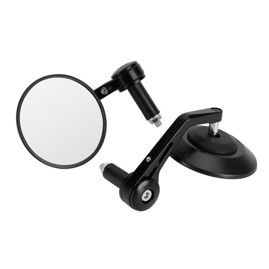 Rétroviseurs de guidon personnalisés antireflets ronds noirs de qualité billette 22 mm 7/8" x 2