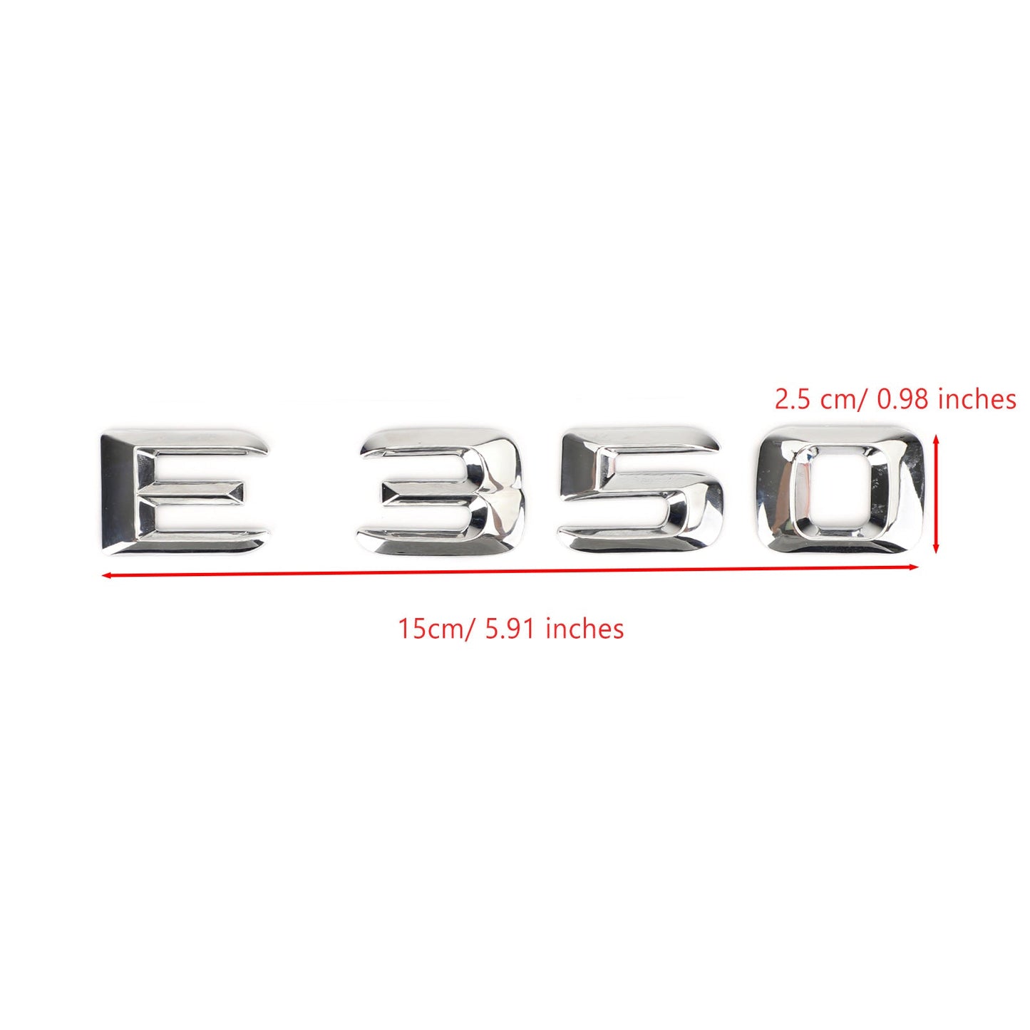 Emblème de coffre arrière, plaque signalétique, lettres et chiffres, compatible avec Mercedes E350, chromé