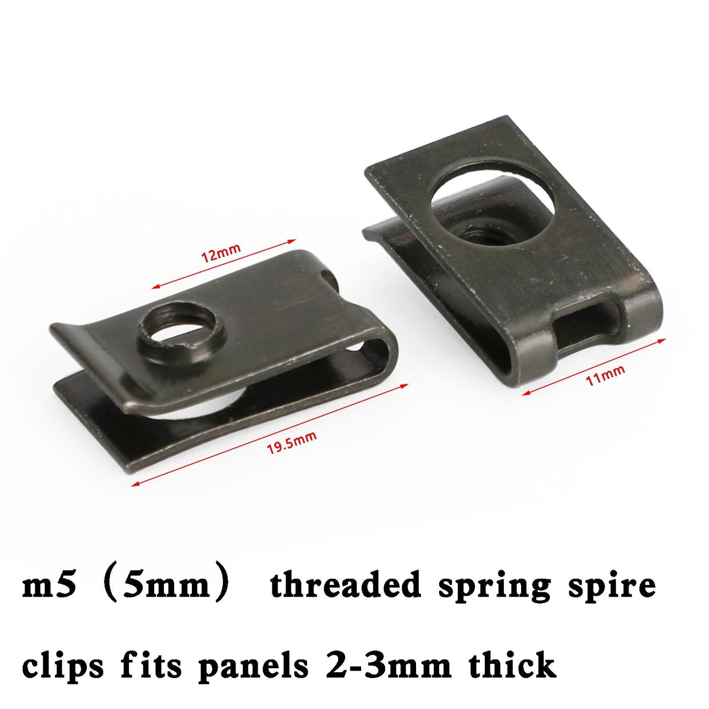 50 tuercas para carenado de motocicleta, clip de tornillo galvanizado Speedclips de 5 mm para Honda