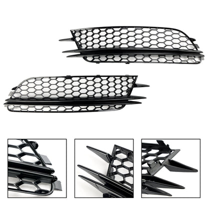 Audi 2012-2015 A6 C7 2PCS Front Fog Light Cover Bezel Bumper Grille