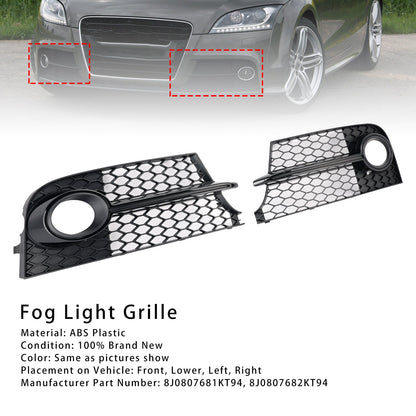 2011-14 Honeycomb Front Bumper Fog Light Grille Fit Audi TT MK2 S-Line TTS