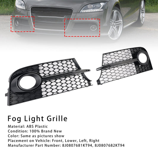 2011-14 Honeycomb Front Bumper Fog Light Grille Fit Audi TT MK2 S-Line TTS