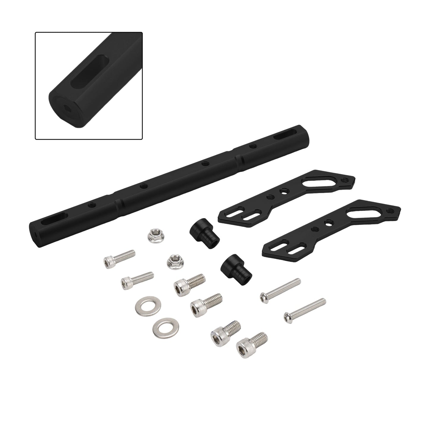 Palanca de equilibrio universal para manillar de motocicleta, ajustable, CNC, color plateado