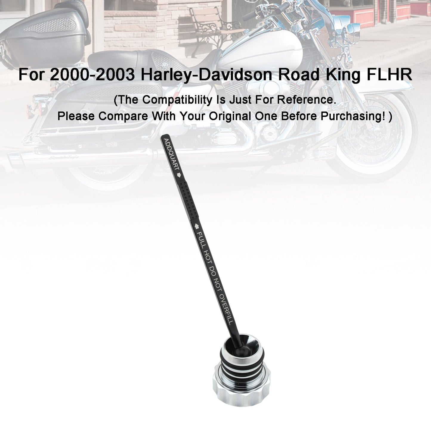 Bouchon de réservoir de jauge d'huile pour Touring Road King Electra Glide 00-06 0710-0121