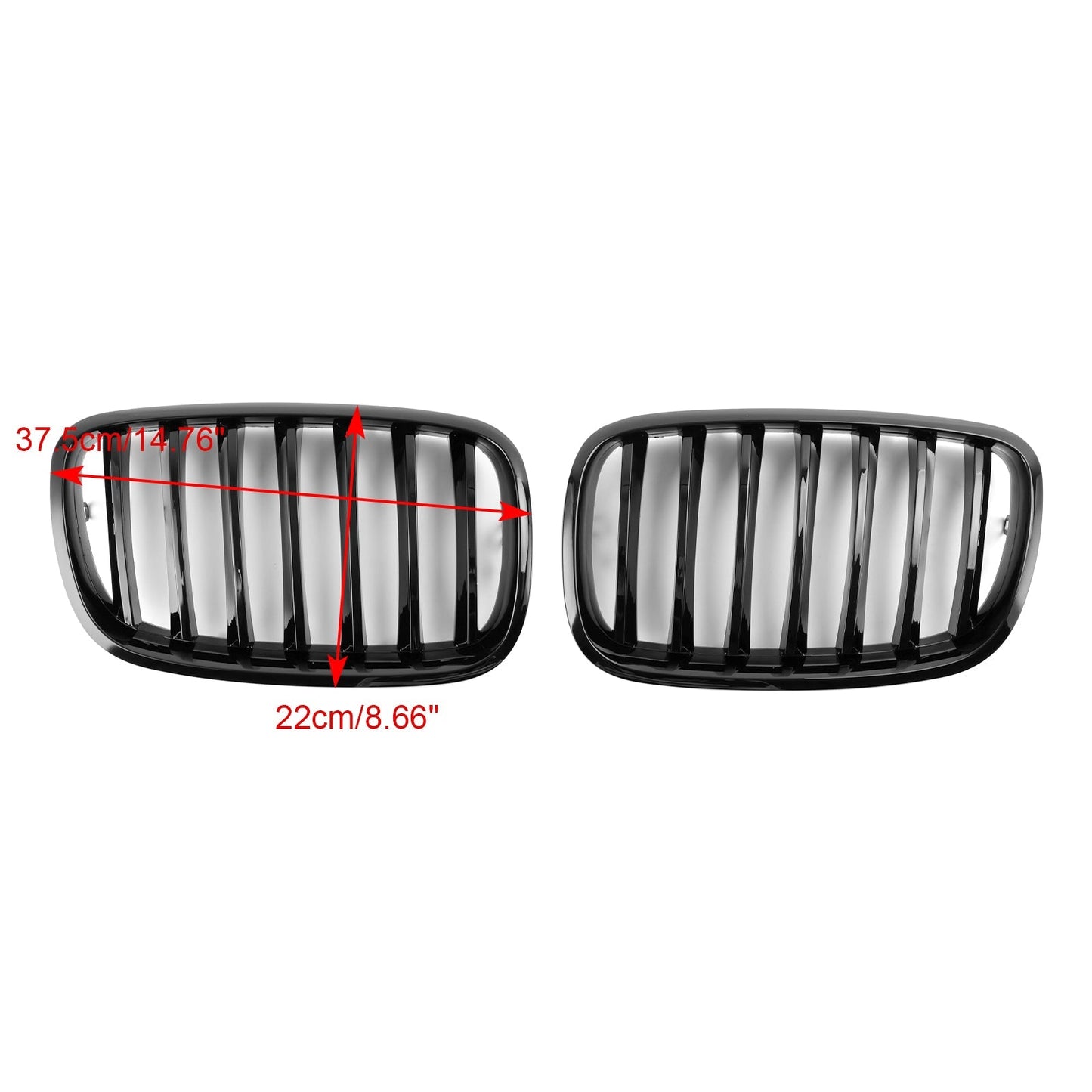 BMW 2007-2013 X5 E70 51137157687 51137305589 Front Bumper Kidney Grille Grill Gloss Black