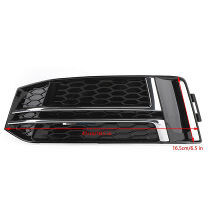 2016-2018 Audi S4/A4 B9 S-Line 8W0807681F 8W0807682F Pair Front Fog Light Cover Bumper Grill Generic