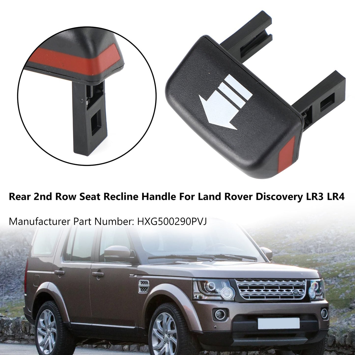 2006-2013 Land Rover Range Rover Sport L320 Rear 2nd Row Seat Recline Handle HXG500290PVJ