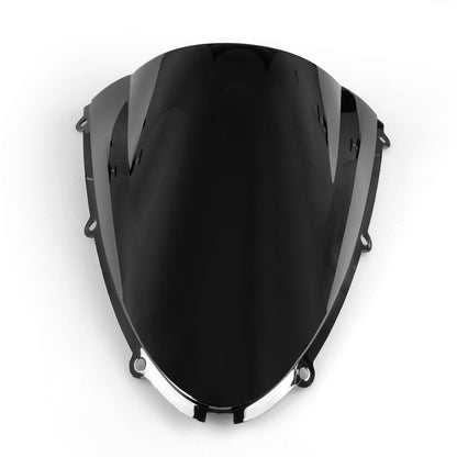 Windshield WindScreen Double Bubble For Kawasaki ZX6R 05-08 ZX10R 2006-07 Black