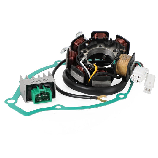Magneto Coil Stator + Voltage Regulator + Gasket Assy For For Yamaha TT-R 125 E L LE LWE CE07 CE11 CE22 Assosary