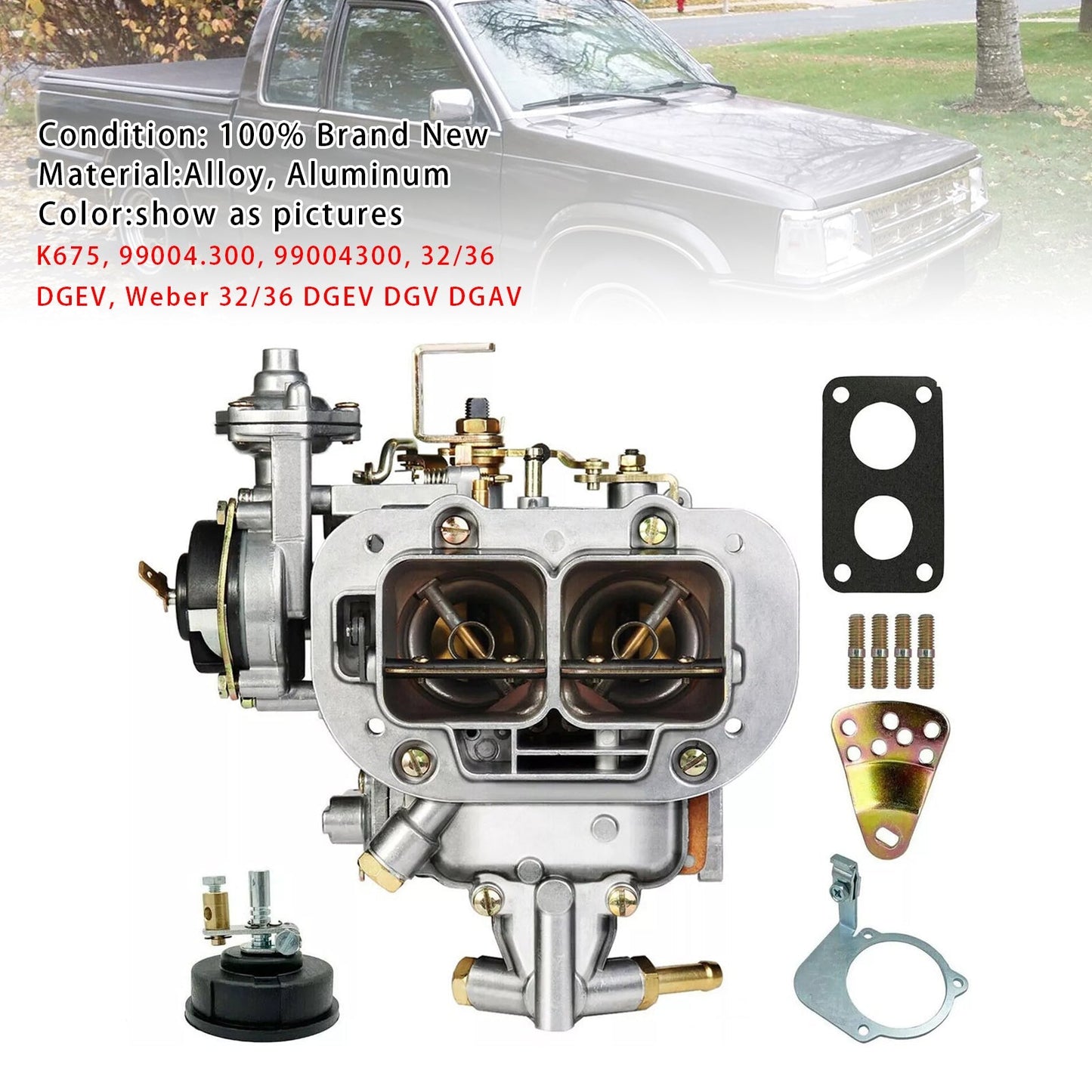 Toyota Pickup Celica Corona 20R et 22R Moteurs Weber 32/36 DGV DGEV DGAV Carburateur 2 corps 22680 99004300 32/36 DGEV
