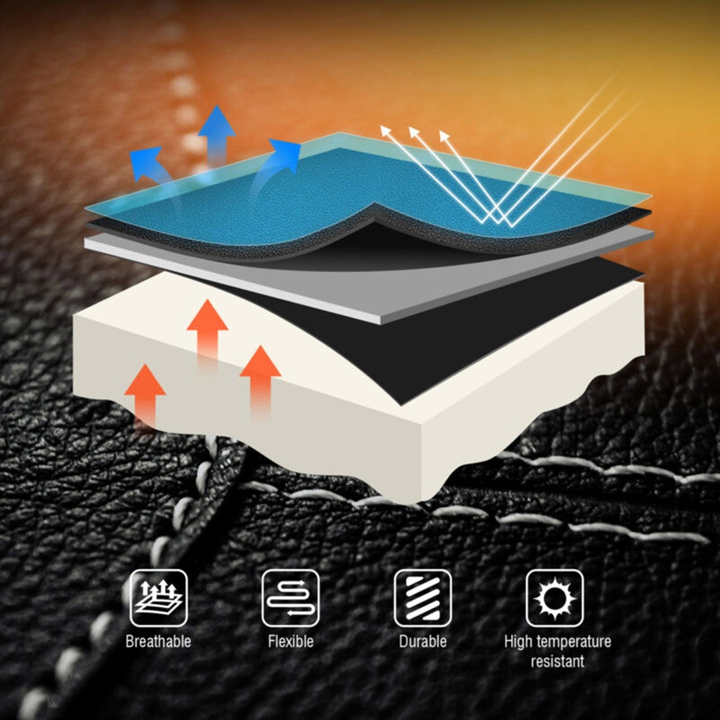 Siège conducteur et passager orange pour Harley Touring CVO Road Glide Fltr 2009-2021