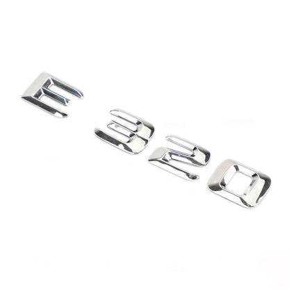 Rear Trunk Emblem Badge Nameplate Decal Letters Numbers Fit Mercedes E320 Chrome