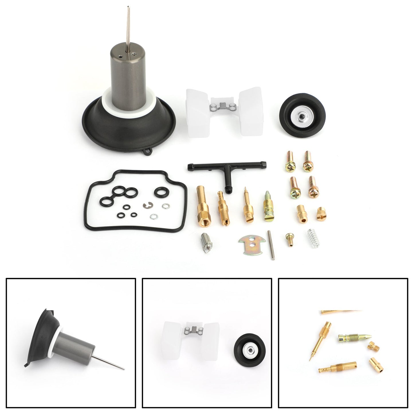 Kit de reconstrucción de carburador, émbolo, reparación de carburador, apto para Go Kart, scooter GY6, 125 cc, ATV