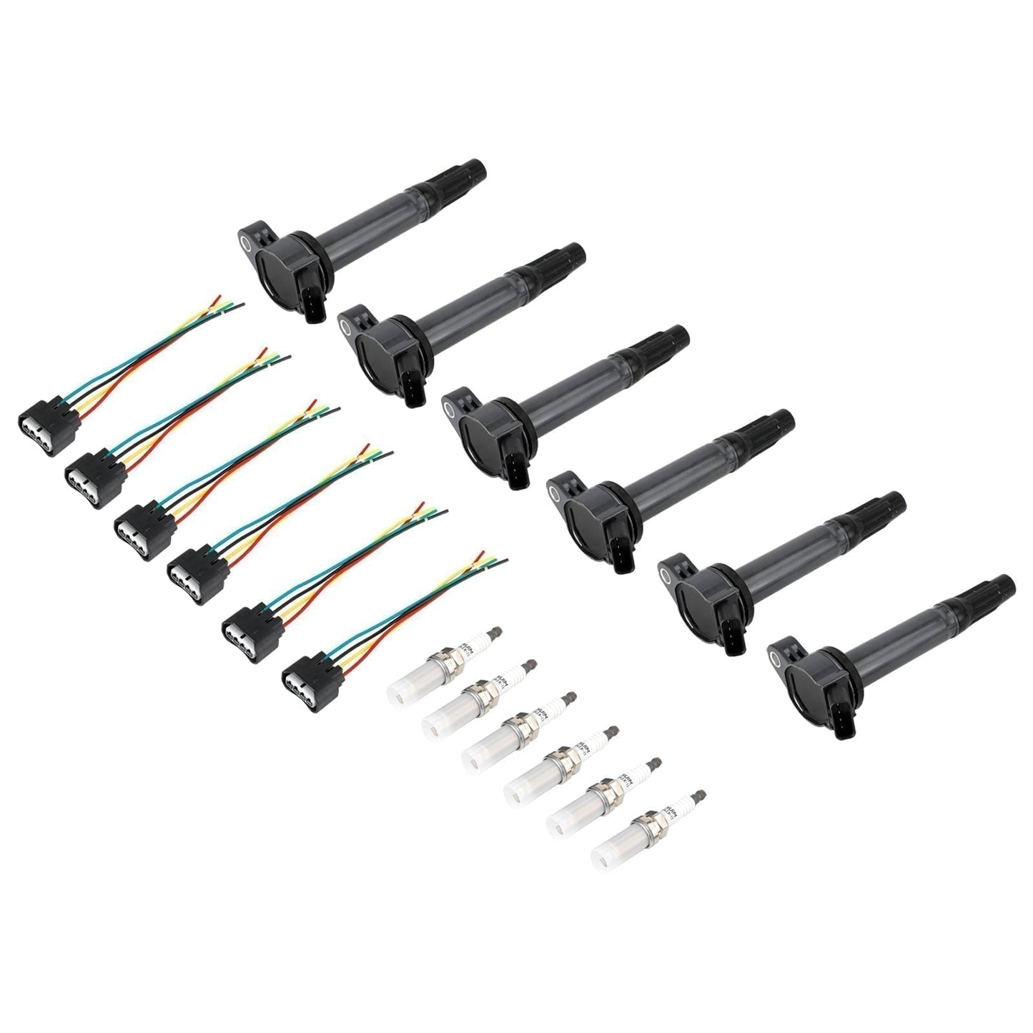 2015-2016 LEXUS RC350 6PCS Ignition Coils+Connectors+Spark Plug UF487 90919-02251 90919-A2002