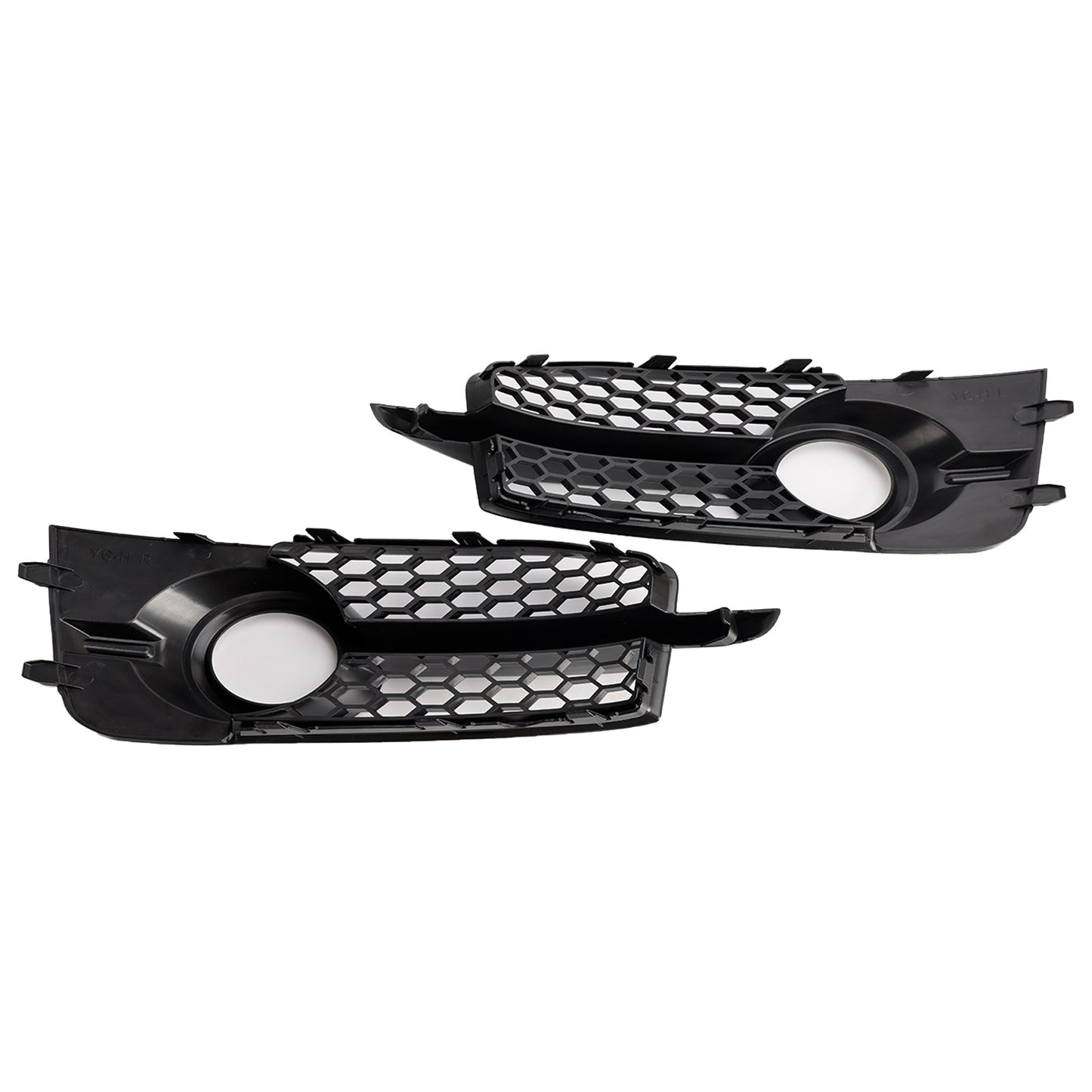 2011-2014 Audi A1 S-Line 8X 2PCS Front Bumper Fog Light Cover Grille Black Honeycomb Grill