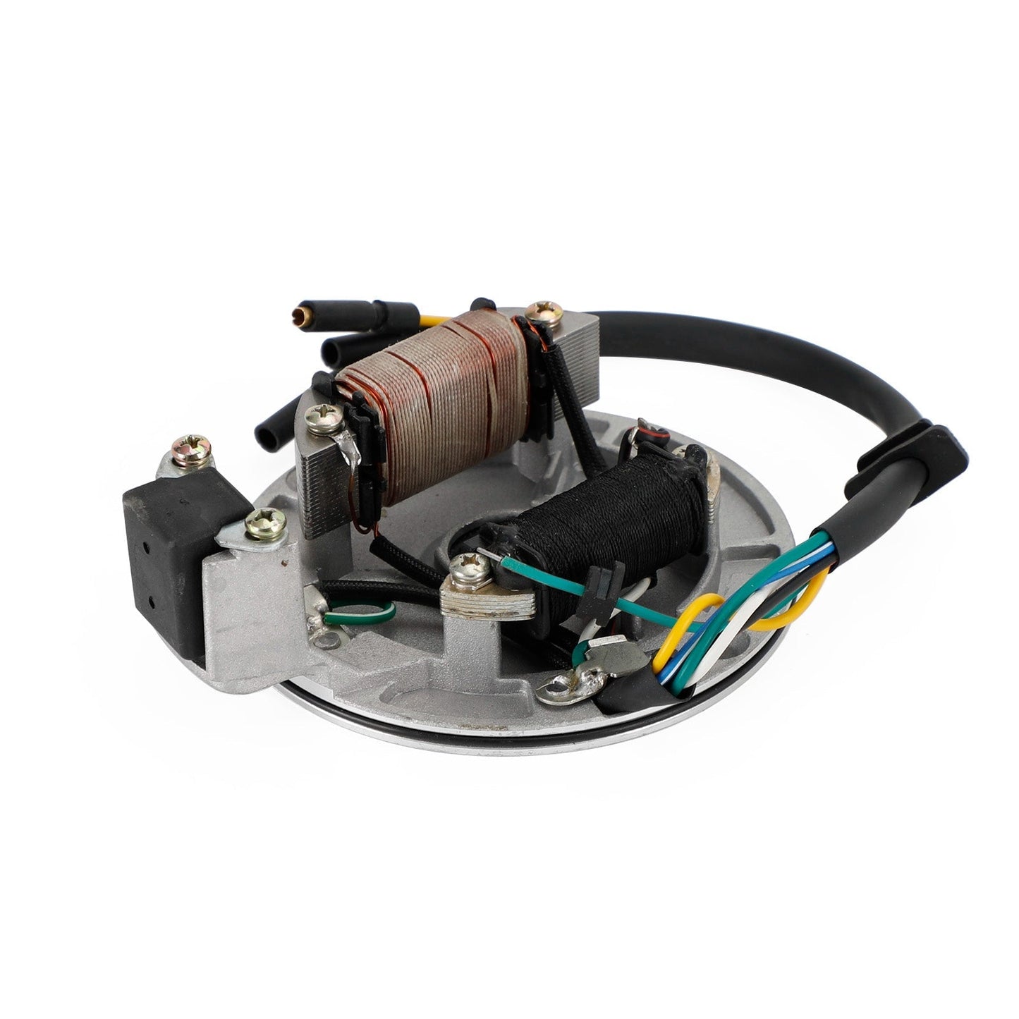 Rotor de placa de estator magneto de 6 cables y 2 bobinas para motos de cross profesionales de 50 cc, 90 cc, 110 cc y 125 cc