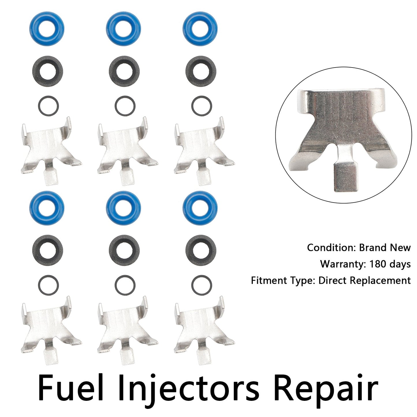 Kit de joint de réparation d'injecteur de carburant 6 pièces pour Ford F150 3,5 L Turbo EcoBoost 2011-2016 BL3Z9F593B CM5202