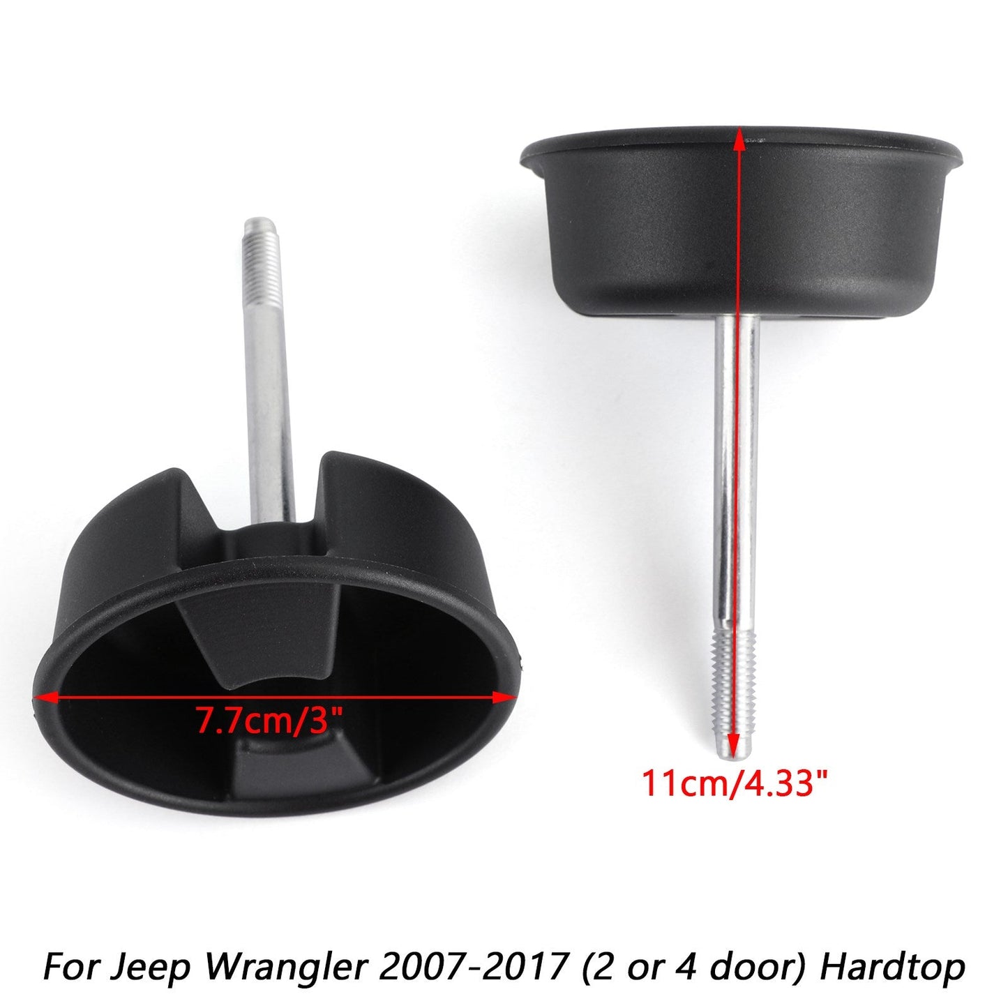2007-2017 Jeep Wrangler 2pcs Hardtop Freedom Top Mounting Knob Screws