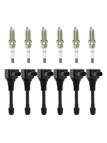 2014-2018 Infiniti Q50/Q70 3.5L V6 6PCS Ignition coil+6PCS Spark Plug UF550 CUF2118 673-4029 5C1727