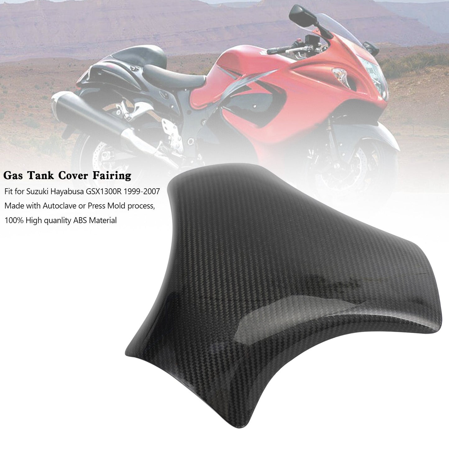 Protection de carénage de réservoir d'essence pour Suzuki Hayabusa GSX1300R 1999-2007 en carbone