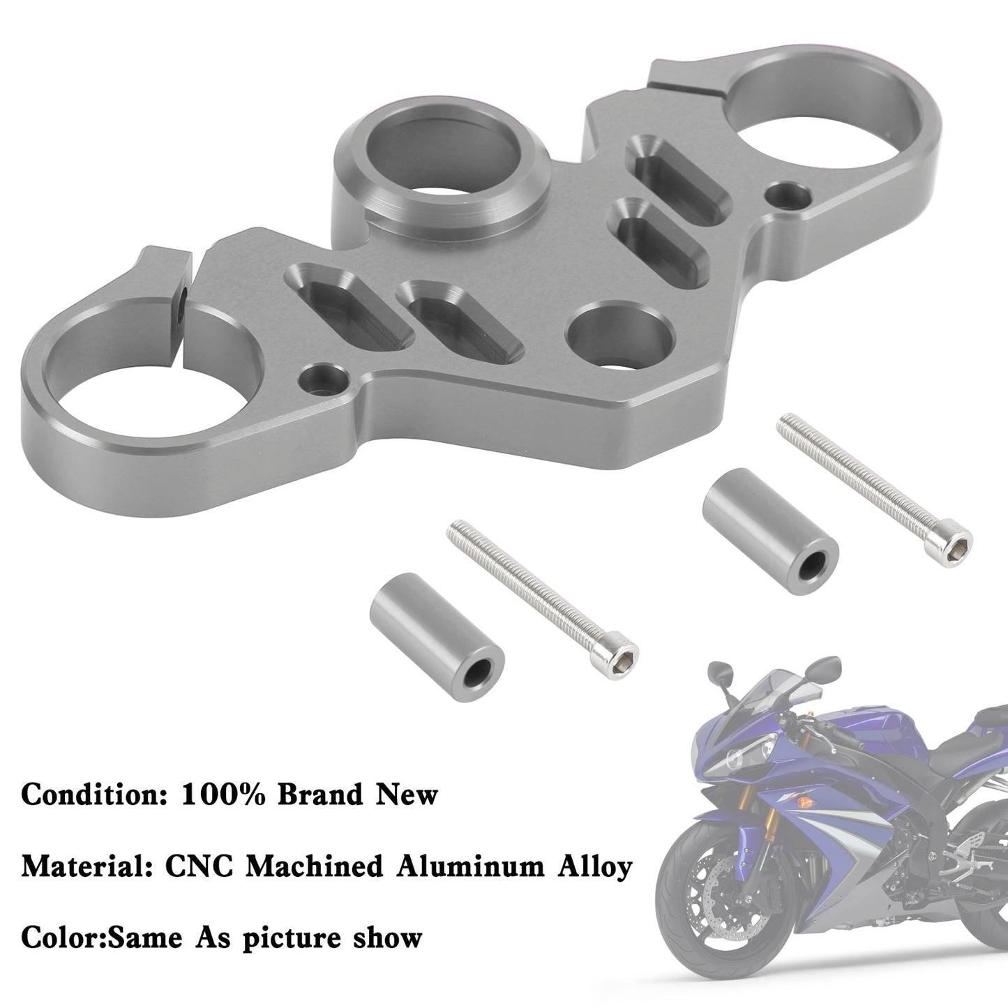 Abrazadera superior delantera de aluminio CNC para tija de sillín para Yamaha R15 V4 R15M 2022