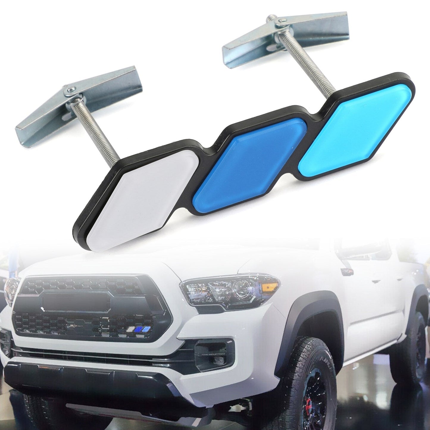 Emblème de calandre tricolore 3 pour Toyota Tacoma 4Runner Tundra Rav4 Highlander