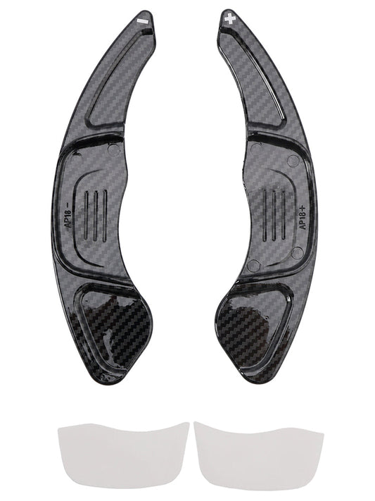 2019-2024 Volkswagen T-Roc Touareg Carbon Look Steering Wheel Paddle Shifter Extension Covers