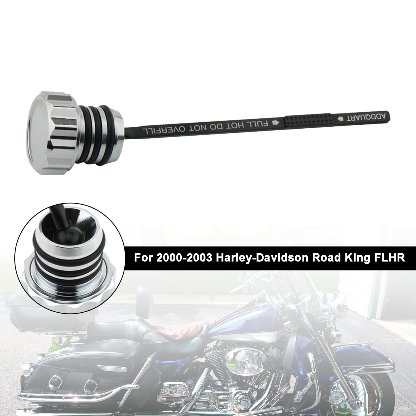 Bouchon de réservoir de jauge d'huile pour Touring Road King Electra Glide 00-06 0710-0121