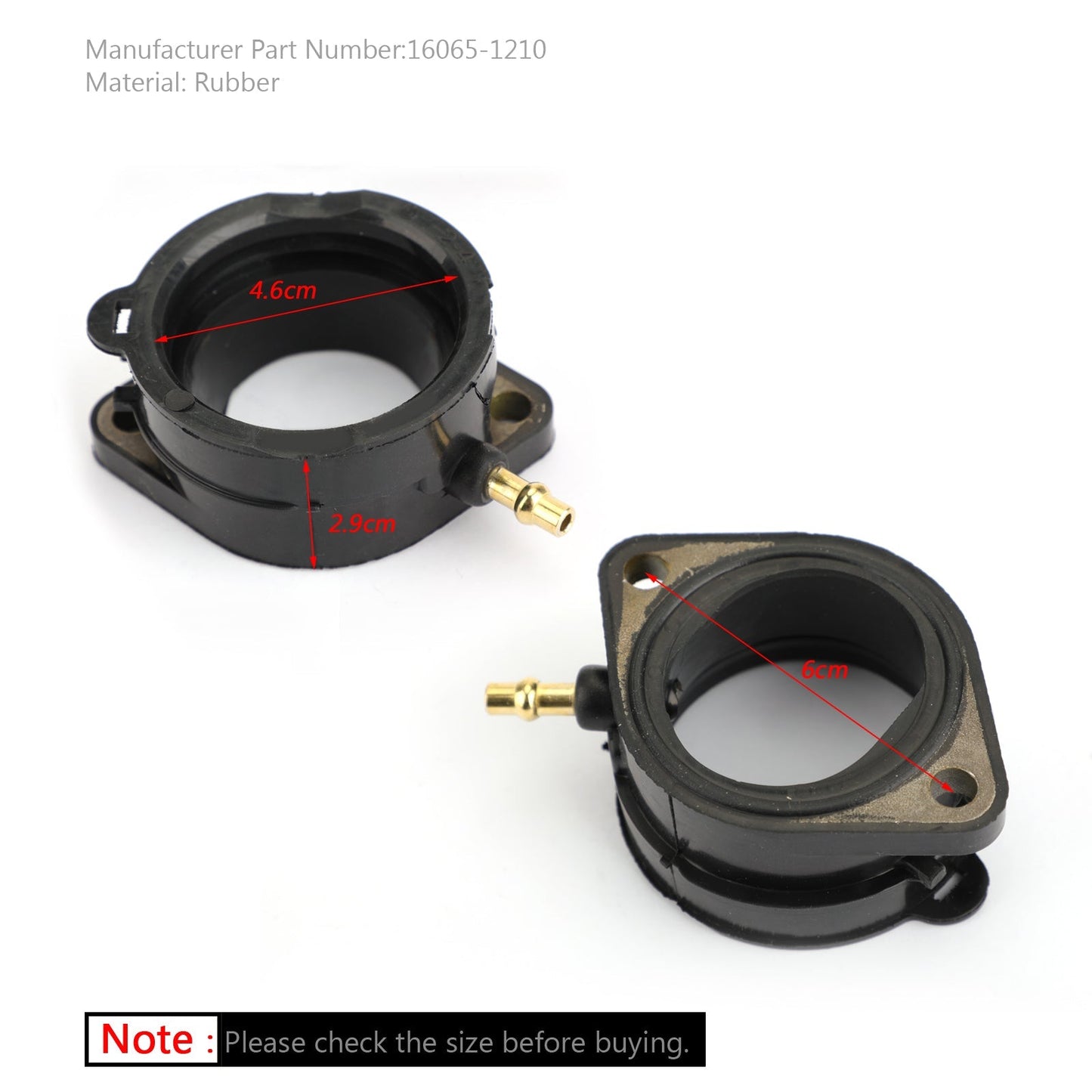 2002-2005 Kawasaki ZX1200 ZZR1200 16065-1210 4 piezas de funda de colector de admisión de carburador