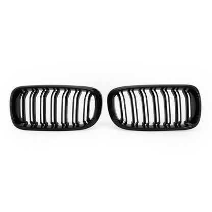 2013-2018 BMW X5 X6 X5M X6M xDrive35i/xDrive50i/xDrive40e/xDrive30d/M50d Front Kidney Gloss Black Grille