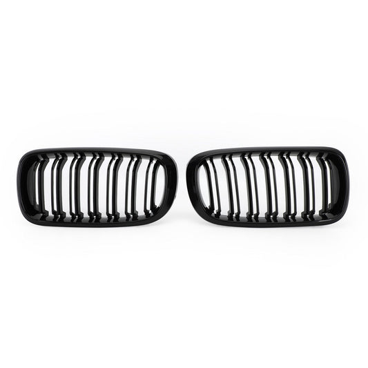 2013-2018 BMW X5 X6 X5M X6M xDrive35i/xDrive50i/xDrive40e/xDrive30d/M50d Front Kidney Gloss Black Grille
