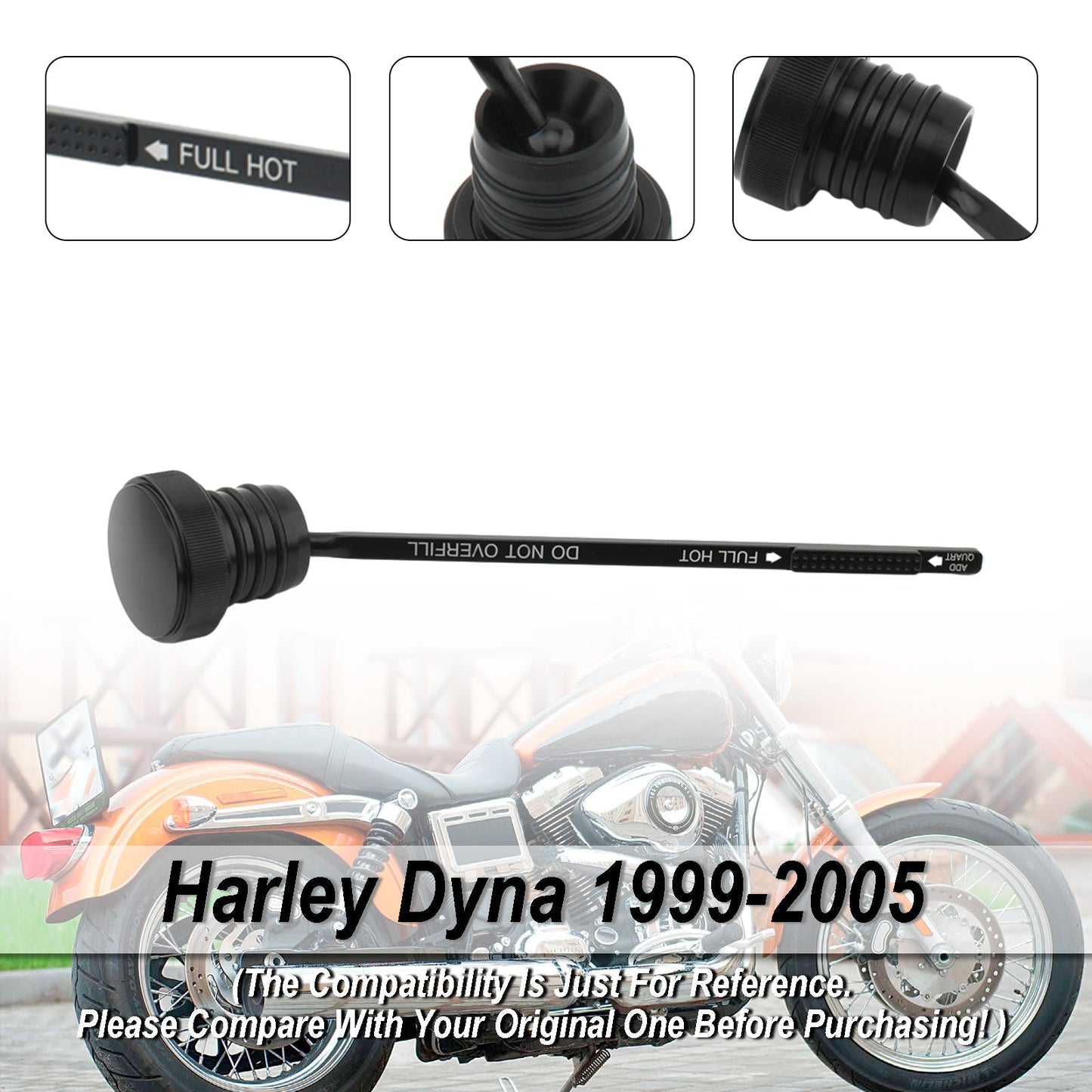 Tapón de la tapa del tanque de aceite para Super Glid FXD FXDX FXDL Dyna 99-05 0710-0150